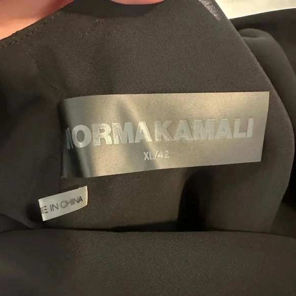 NWT XL Norma Kamali Maria Mini Dress Black Satin Cowl Neck Sold Out - Picture 9 of 10